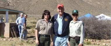 With Texas Parks and Wildlife staff.