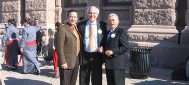 Senator Eliot Shapleigh with Senator Carlos Uresti and Senator (ret.) Gonzalo Barrientos at the Capitol
