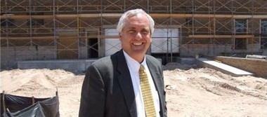 Senator Shapleigh at the site of the El Paso medical school.
