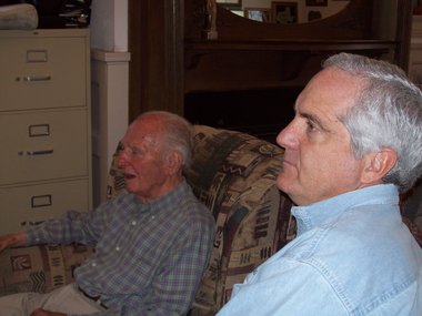 Senator Shapleigh with <a href="http://shapleigh.org/news/2474-community-giant-ray-pearson-passes-away-and-senator-shapleigh-expresses-his-condolences">Ray Pearson at the Ray Pearson forum</a>, August 23, 2008
