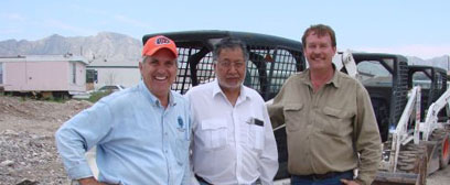 After the flood, Senator Shapleigh with volunteers at a clean up in Canutillo